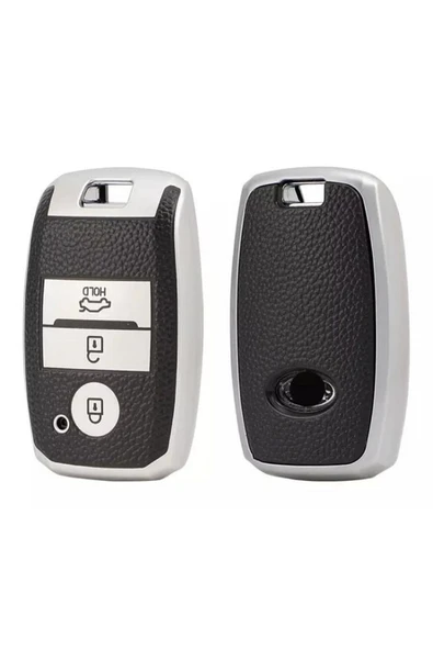Kia Rio Ceed Soul Sportage Sorento Carens Picanto Uyumlu Lüx Anahtar Koruma Kılıfı Sustasız Model - Resim 2