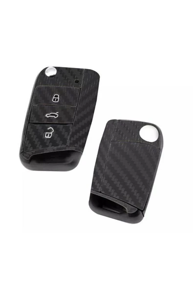 Seat Leon Ibiza Arona Ateca Uyumlu Fiber Karbon Anahtar Etiketi Anahtarınıza Şık Bi Görünüm Sağlar - Resim 5