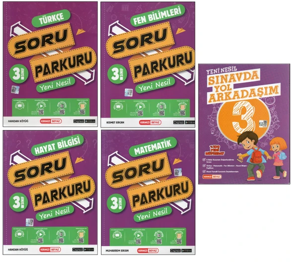 KIRMIZI BEYAZ 3. SINIF SORU PARKURU+SINAVDA YOL ARKADAŞIM (5 KİTAP) ürün görseli