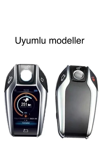 Bmw 5 Ve 7 Serisi G11 G12 G30 G31 G32 I8 I12 I15 Akıllı Anahtar Koruma Kılıfı Koyu Gri Renk - Resim 2
