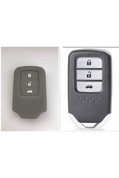 Honda Civic Fc5 Crv Hrv ---sustasız--- Silikon Anahtar Kılıfı Gri Renk 1 Adet ürün görseli
