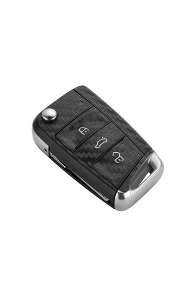 Seat Leon Ibiza Arona Ateca Uyumlu Fiber Karbon Anahtar Etiketi Anahtarınıza Şık Bi Görünüm Sağlar - Resim 2