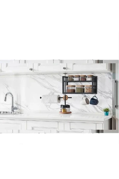 Aynalı Mutfak Aksesuarı Düzenleyici Organizer