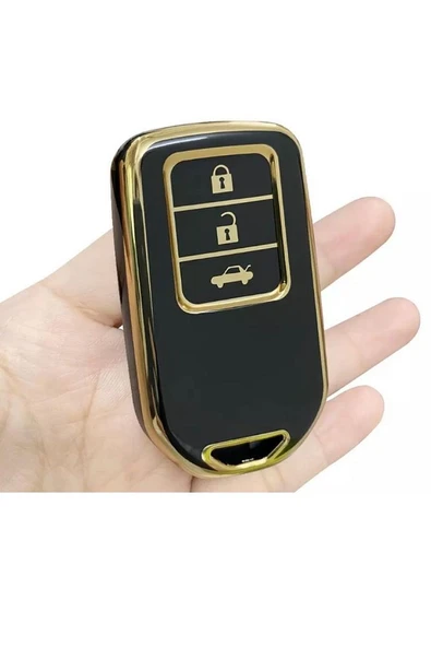 Honda Civic Fc5 Crv Hrv Sustasız Anahtarsız Çaliştırma Modeli Anahtar Kabı Kılıfı Siyah Rengi ürün görseli