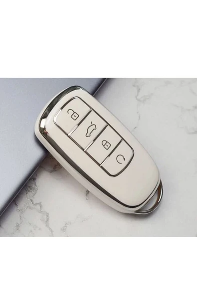 Chery Tiggo 8 Pro Omoda 5 Anahtar Kılıfı Beyaz/Krom (Gümüş)  Lütfen 2.Resime Bakınız ürün görseli