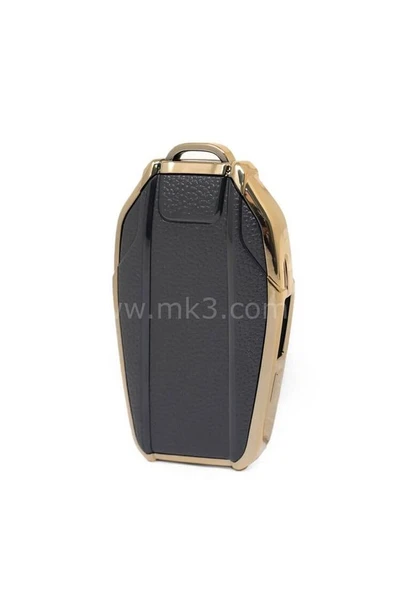 Bmw 5 Ve 7 Serisi G11 G12 G30 G31 G32 I8 I12 I15 Akıllı Anahtar Koruma Kılıfı Siyah Gold - Resim 2