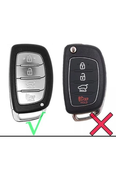Hyundai Tucson I40 Ix35 I45 Uyumlu Silikon Anahtar Koruma Kılıfı Sustasız Model Kırmızı Renk - Resim 2