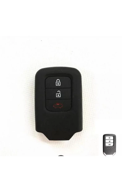 Honda Civic Fc5 Crv Hrv Sustasız Anahtarsız Çaliştırma Modeli Silikon Anahtar Koruma Kılıf Siyah ürün görseli
