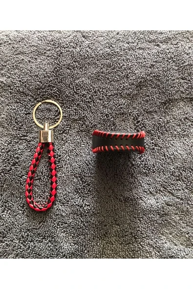 Fiat Doblo 2023+ Deri Anahtar Koruma Kılıfı Ve Örgü Anahtarlık Anahtarsız Çaliştırmaya Uyumludur - Resim 4