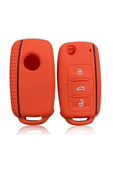 Vw Golf 5 Ve Golf 6 Silikon Anahtar Koruma Kılıfı Kırmızı Lütfen Anahtar Teyiti Yapınız - Resim 2