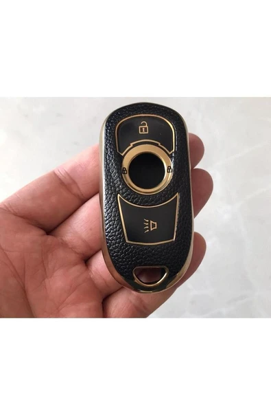 Opel Astra K Ve Insignia Grand Uyumlu Anahtar Koruma Kılıfı Lüx Siyah Gold ürün görseli