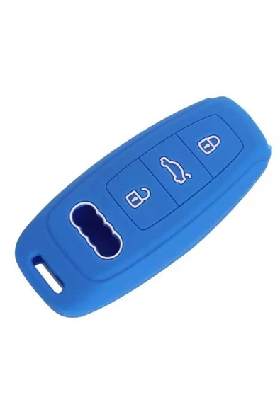 Audi A6l A7 A8 C8 Q8 D5 Silikon Anahtar Koruma Kılıfı Mavi Renk ürün görseli