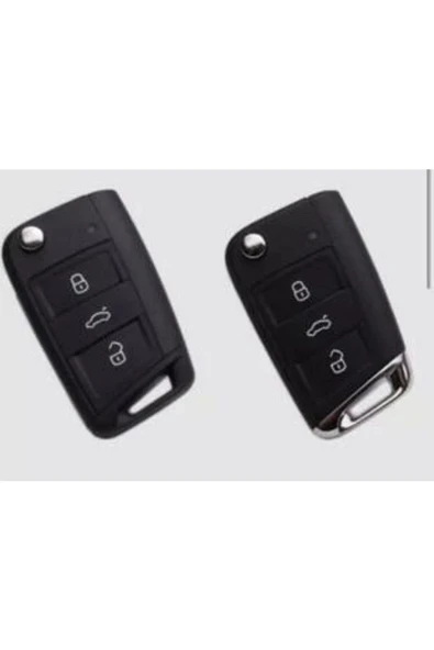 Golf Jetta Passat Polo Scirocco Amarok Tiguan T-roc Tiguan Uyumlu Silikon Koruma Kılıf Siyah Ve Gri - Resim 2