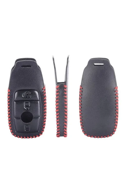 MERCEDES C180 C200 GLC CLA CLE AMG W205 W213 W222 E200 300 DERİ ANAHTAR KILIFI VE ÖRGÜ ANAHTARLIK - Resim 2