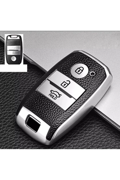 Kia Rio Ceed Soul Sportage Sorento Carens Picanto Uyumlu Lüx Anahtar Koruma Kılıfı Sustasız Model ürün görseli