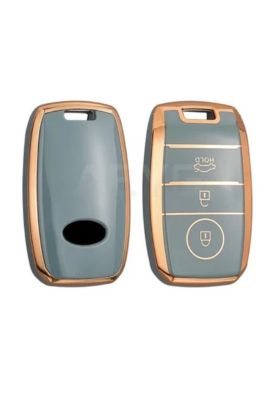 Kia Rio Ceed Soul Sportage Sorento Carens Picanto Lüks Anahtar Koruma Kılıfı Sustasız 3 Tuşlu ürün görseli