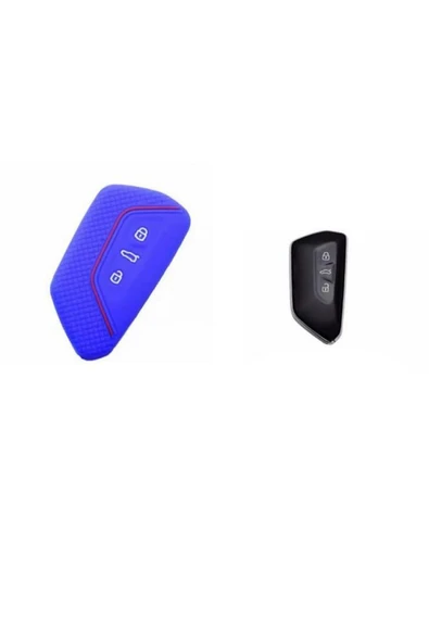 Mk4 Yeni Seat Leon Ve Fr Uyumlu Silikon Anahtar Koruma Kılıfı Mavi Renk ürün görseli