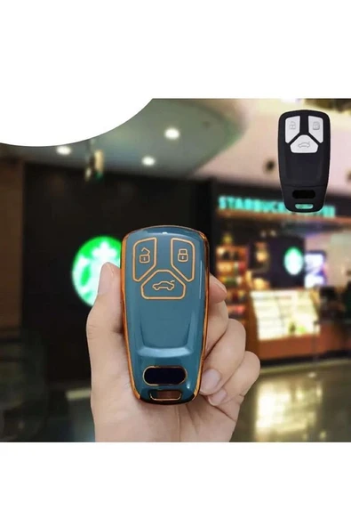 Audi A6 A5 Q7 S4 S5 S7 A4 B9 A41 4m 8w Q5 Tt Tts Rs 8s Anahtar Koruma Kılıfı Gri Renk ürün görseli