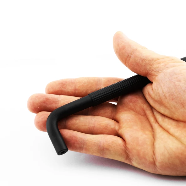 Uber Tırtıklı Mat Siyah Metal Kulp 224 mm 22.4 cm Mobilya Çekmece Mutfak Dolabı Dolap Kapak Kulpları - Resim 4