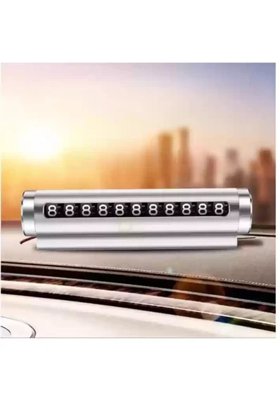 Metal Kasa Numara Çevirmeli Araç İçi Telefon Numaratör Park Numarası Parkmatik Araba Numaratör - 3