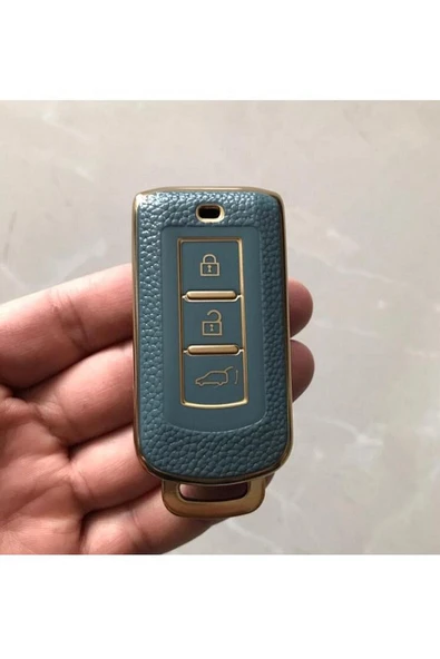Mitsubishi Outlander Asx Lancer Pajero Eclipse Anahtar Kılıfı Gri-Altın 2.Resime Bakınız Lütfen ürün görseli