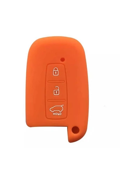 Hyundai Ix35 I 30 Uyumlu Silikon Anahtar Koruma Kılıfı Sustasız Model Turuncu Renk - Resim 2