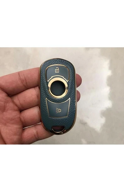 Opel Astra K Ve Insignia Grand Uyumlu Anahtar Koruma Kılıfı Lüx Gri Gold Anahtarsız Çaliştırma ürün görseli
