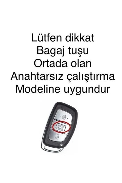 Hyundai Sonata Tuscon Uyumlu Silikon Anahtar Koruma Kılıf Lütfen Anahtar Teyit Yapınız - Resim 2