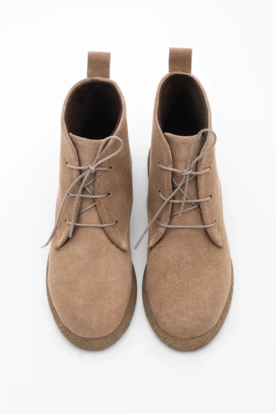 Marjin Kadın Hakiki Deri Haşpapi Günlük Bot Doles - Taba Süet - Resim 2