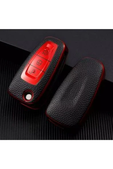 Fiesta Kuga Focus C-max Anahtar Koruma Kılıfı Kabı (sustalı) Kırmızı Rengi ürün görseli