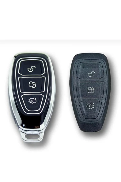 Ford Mondeo Focus Smart Siyah-gümüş Oto Anahtar Kumanda Koruma Kılıf ürün görseli