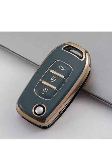 Renault Clio 5 Megane 4 Kaleos Captur Kadjar Anahtar Koruma Kılıfı Gri Renk - Resim 2