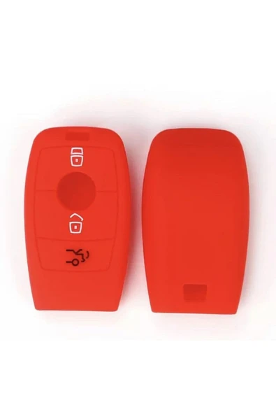 Mercedes C180 C200 W205 W213 E300 Ve B C E Sınıf Silikon Anahtar Kılıfı Kırmızı Renk ürün görseli