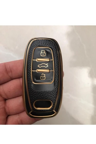 Audi A1 A3 A4 A5 A6 A7 A8 Q3 Q5 Q7 Lüx Anahtar Koruma Kılıfı Anahtar Yuvaya Girmeden Çalışır ürün görseli