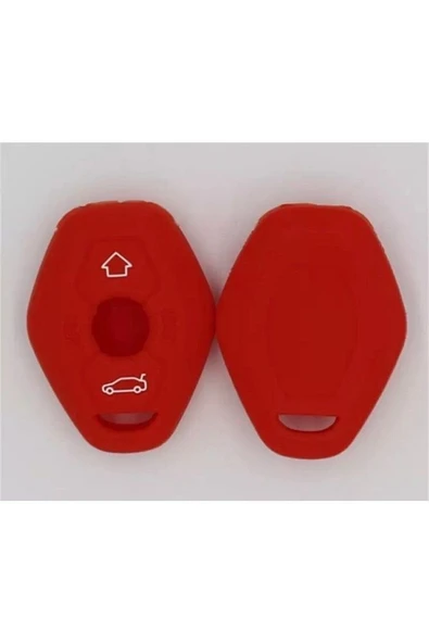 Bmw X3 X5 E38 E39 E46 E83 M5 325i Uyumlu Silikon Anahtar Koruma Kılıfı Kırmızı Renk - Resim 3