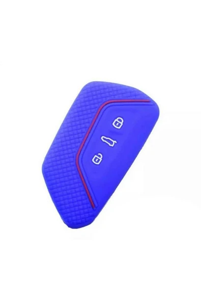 Mk4 Yeni Seat Leon Ve Fr Uyumlu Silikon Anahtar Koruma Kılıfı Mavi Renk - Resim 3
