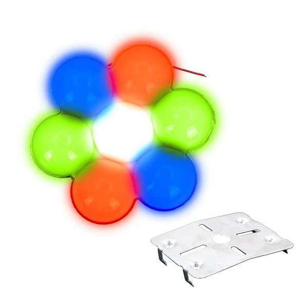 7 Ledli 12V 3W RGB İç Mekan Tavan Aydınlatma Disko Ledi - 3