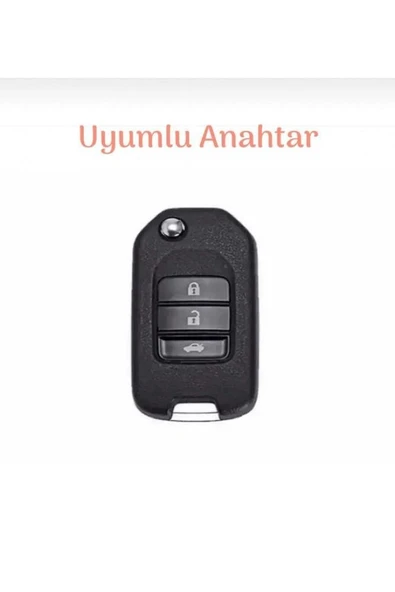 Honda Civic Fc5 Crv Hrv Uyumlu Sustalı Lüks Anahtar Koruma Kılıfı (KABI) Beyaz Renk - Resim 2