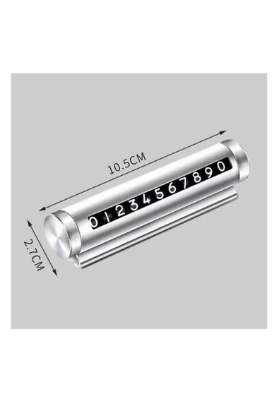Metal Kasa Numara Çevirmeli Araç İçi Telefon Numaratör Park Numarası Parkmatik Araba Numaratör - 5