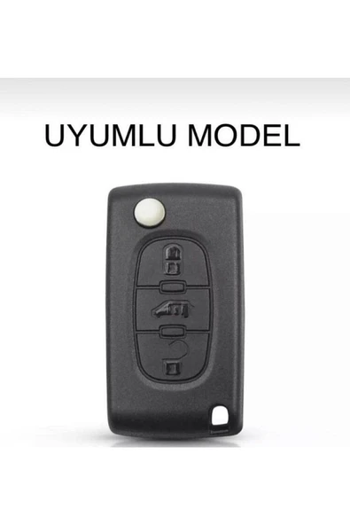 Peugeot 107 207 307 308 407 607 3008 5008 Sustalı 3 Tuş Anahtar Koruma Kılıf 2.resime Bakınız - Resim 2