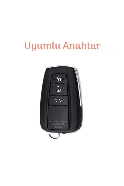 Toyota C-hr Corolla Rav4 Land Cruiser Sustasız Anahtar Koruma Kılıf 2.resime Bakınız 3 Tuşlu - Resim 2