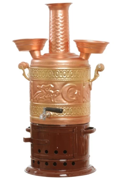 GÜNDÜZ METAL Bakır 5'lt Sobalı Çorum Semaver ürün görseli