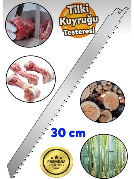 Gfb Paslanmaz Tilki Kuyruğu Kemik Testere Bıçağı Ağzı Yedeği 300 mm 2282 - Resim 5