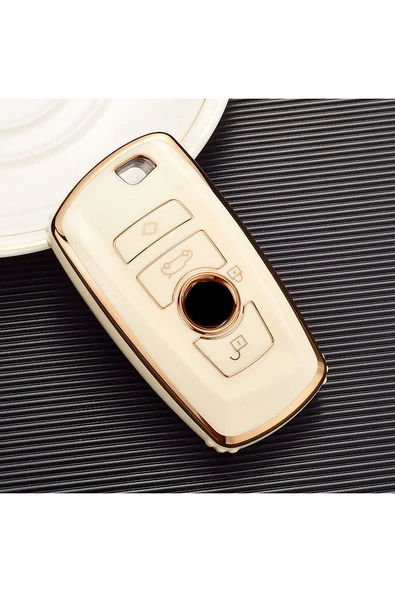 Bmw F10 F20 F30 X3 X4 G20 G30 F11 F25 F31 F34 M4 I3 Uyumlu Oto Anahtar Kılıfı Beyaz Renk - Resim 3