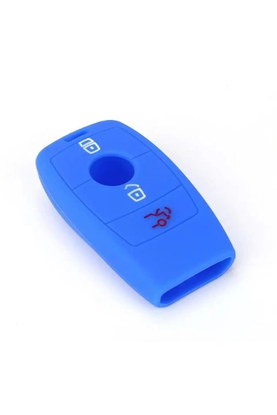 Mercedes C180 C200 W205 W213 E300 Ve B C E Sınıf Silikon Anahtar Kılıfı Mavi Renk ürün görseli