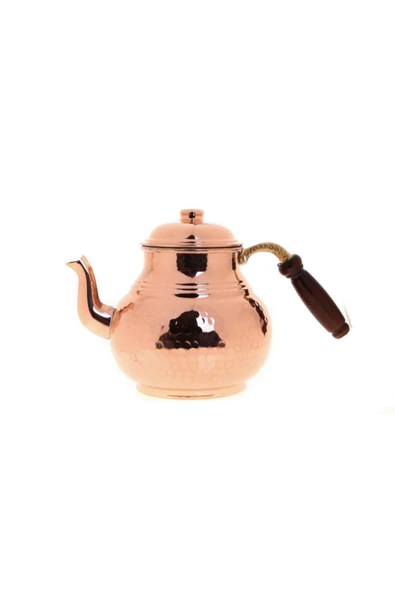 Kıvraklar Klasik Bakır Çaydanlık Küçük - Resim 8