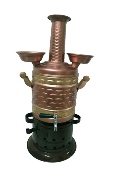 Kıvraklar Semaver ve Bakırcılık Bakır Semaver Sobalı 5 Litre Çorum Semaveri ürün görseli