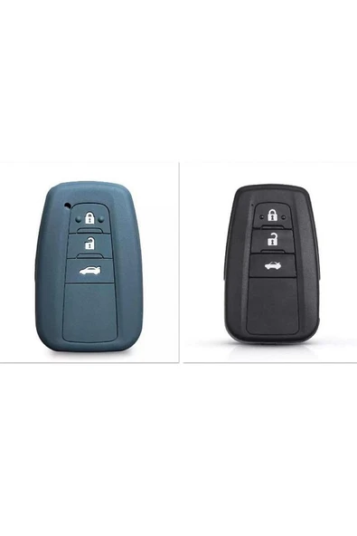 Toyota Rav4 Corolla Land Cruiser C-hr Silikon Anahtar Kılıf 3 Tuş Logo Yeri Arkada Olan Model Uygun ürün görseli