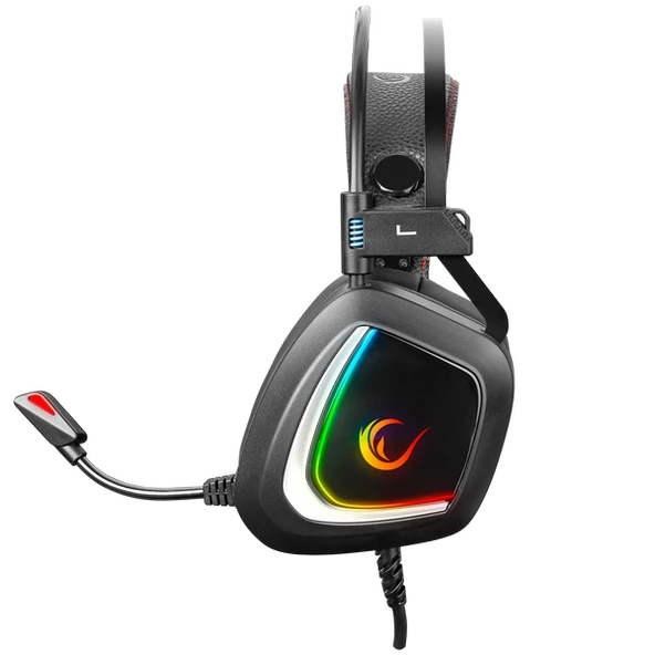 RAMPAGE PHANTOM X1 SİYAH USB 7.1 SURROUND RGB IŞIK EFEKTLİ GAMING MİKROFON KULAKLIK RAMPAGE - 3