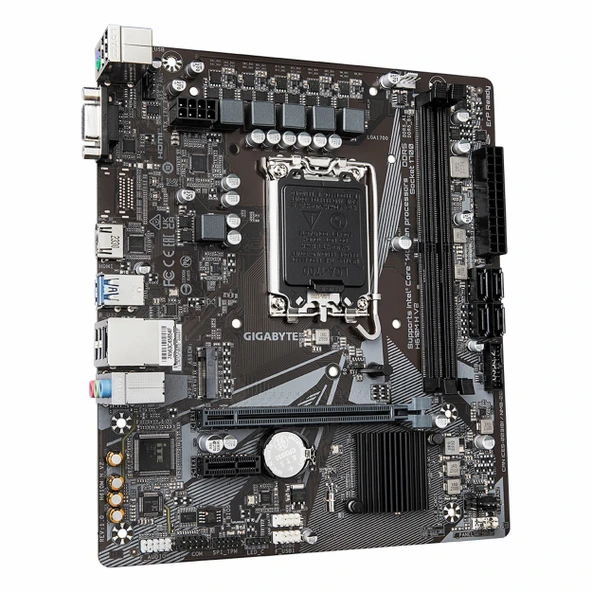 Gigabyte H610M H V2 DDR5 (5600MHz)OC M.2 VGA/HDMI PCIe 4.0 1700P mATX Anakart - Resim 3